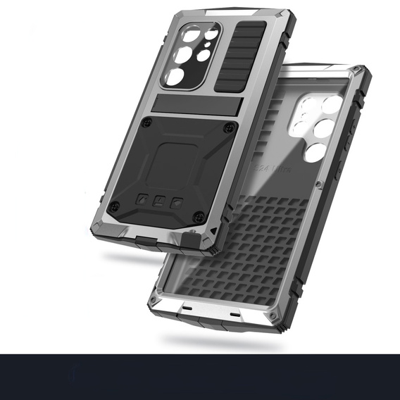 Armored case for Samsung Galaxy S25 Ultra, R-JUST, silver