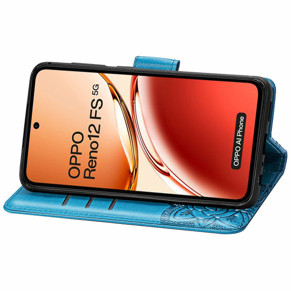 Flip case for Oppo Reno 12FS / 12F, Butterfly, blue