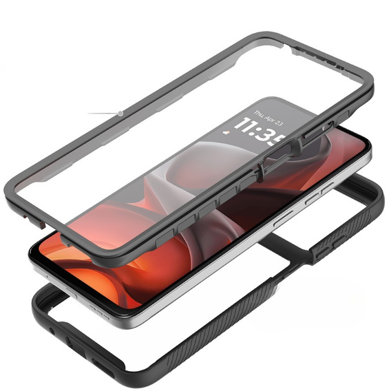 Case for Motorola Moto E15 4G / G15 4G / G05 4G, Shockproof, with film, black