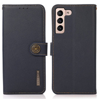 KHAZNEH RFID case for Samsung Galaxy A35 5G, Litchi Texture, blue