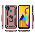 Armor Case for Samsung Galaxy M21, Nox Case Ring, pink rose gold