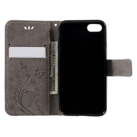 Flip case for iPhone 7/8/SE 2020/SE 2022, Butterfly, grey