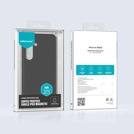 NILLKIN Case for Samsung Galaxy S24, Frosted Shield, for MagSafe, black