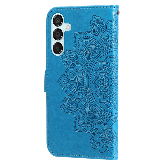 Flip case for Samsung Galaxy M15 5G, Mandala, blue