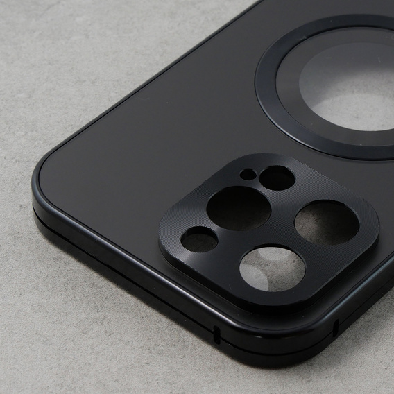 Case for iPhone 13 Pro Max, Dual Glass, for Magsafe, black