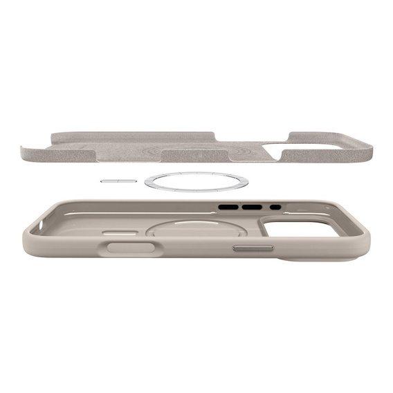 Spigen case for iPhone 17 Pro Max, Silicone Fit MagSafe, Stone