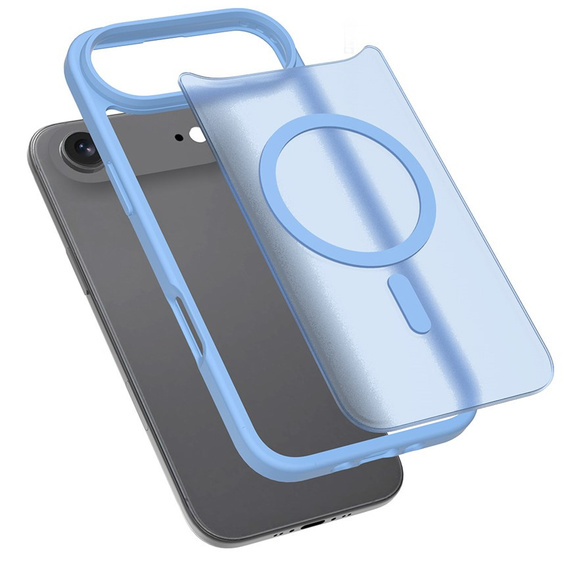 Matt Case for iPhone Air, for MagSafe, translucent blue