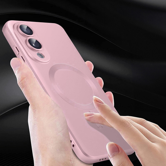 Case for Samsung Galaxy S25 Edge, ColorMag, for MagSafe, pink + 9H tempered glass