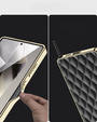 Case for Samsung Galaxy S25 Ultra, Leather Rhombus, black