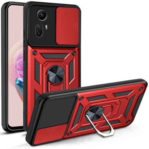 Case for Xiaomi Redmi Note 12S 4G, CamShield Slide, red