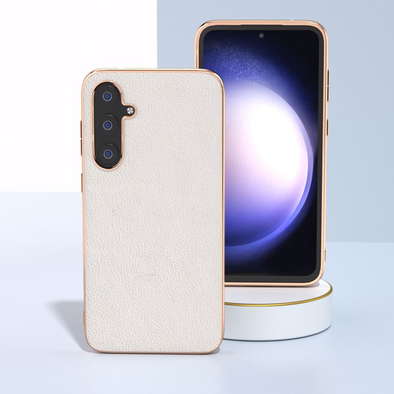 Case for Samsung Galaxy S23 FE, Cowhide Leather, grey