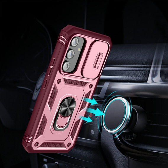 Case for Samsung Galaxy A54 5G, CamShield Slide, pink / burgundy
