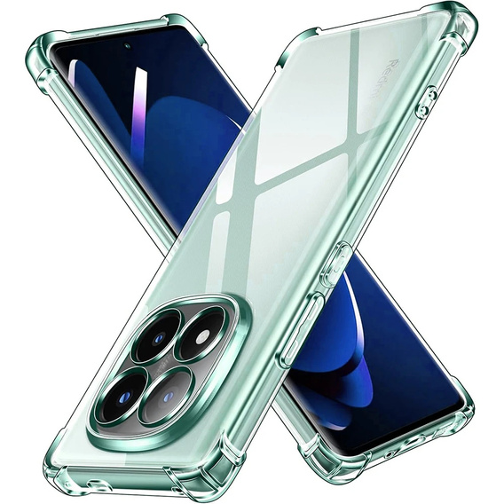 Case for Xiaomi Redmi Note 14 Pro+ 5G, Erbord Dropproof, transparent + Glass