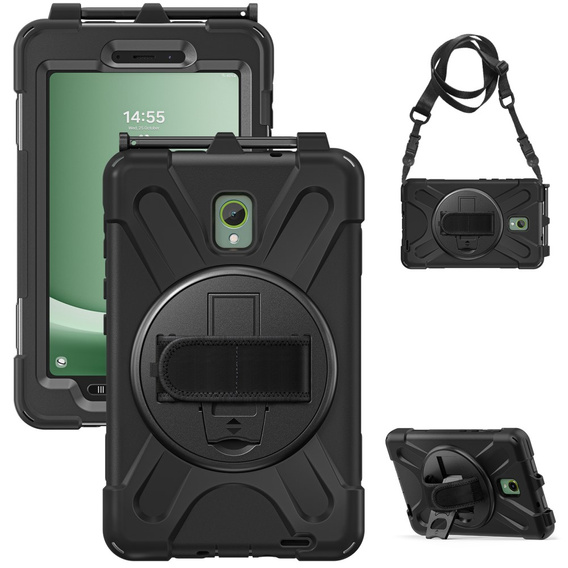 Armored Case for Samsung Galaxy Tab Active 3 T570 / 5 X306B, protective 360 with stylus slot, black