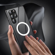 Magnetic Dual Glass MagSafe case for Samsung Galaxy S24 Ultra, black