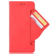 Flip case for Honor 70 5G, Card Slot, red