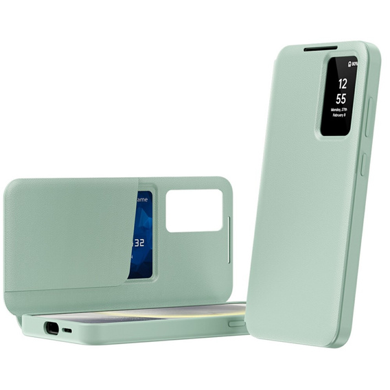 Flip case for Samsung Galaxy A56 5G, Smart View Wallet, green