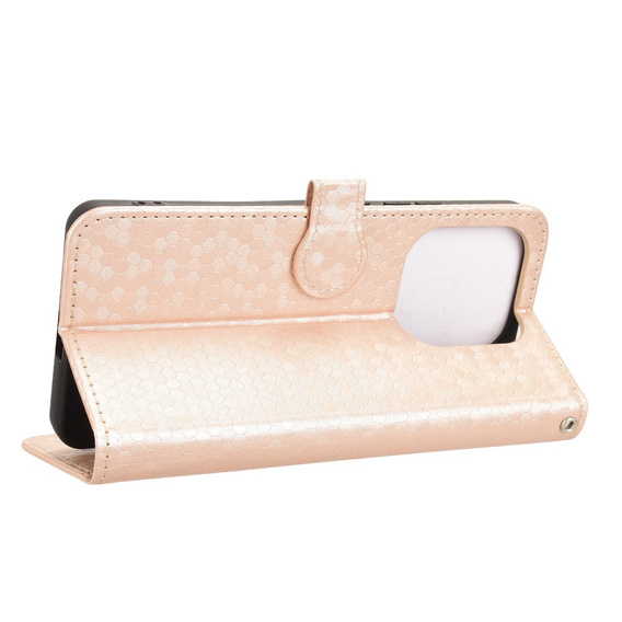 Flip case for Xiaomi Redmi Note 14 4G, Wallet Rhombus, pink