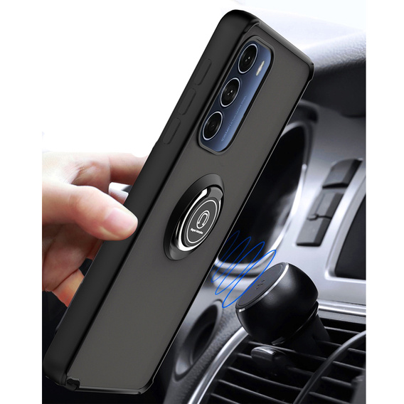 Case for Motorola Moto G200 5G, Frosted Ring, blue