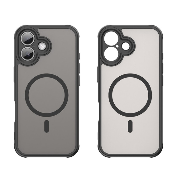 Case for iPhone 17, for MagSafe, with camera protection, tinted with black border