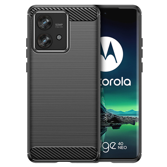 Case for Motorola Edge 40 Neo, Carbon, black