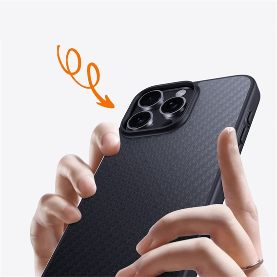 Case for iPhone 16 Pro, Aramid Fiber Cover, black