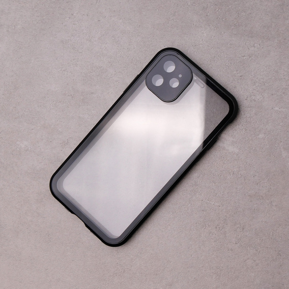 Case for iPhone 11, Magnetic Dual Glass, black