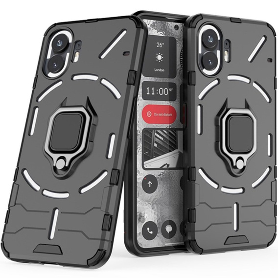 Case for Nothing Phone 2, Kickstand Ring, black