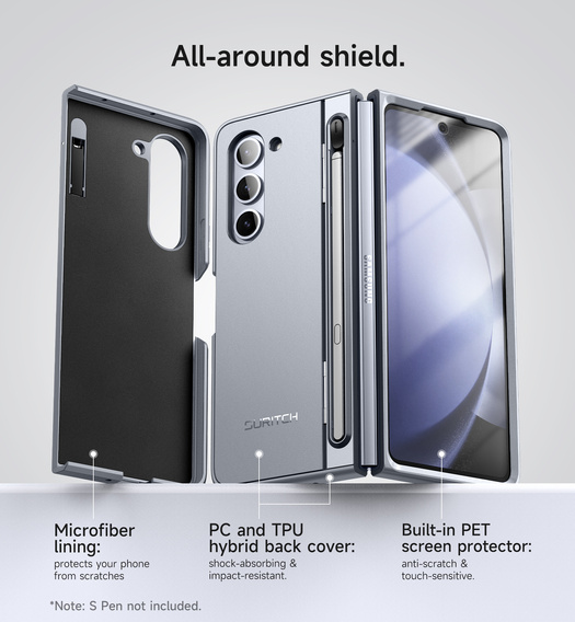 Suritch Full Body Case with Stand and Stylus Holder for Samsung Galaxy Z Fold5