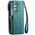 Case CASEME for Samsung Galaxy Z Fold6 5G, RFID Leather Wallet, with shoulder strap, green