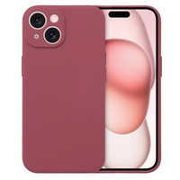 Case for iPhone 15, Silicone Lite, red