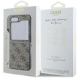 GUESS Case for Samsung Galaxy Z Flip7 FE / Z Flip6, 4G Charms Collection Hardcase, brown