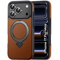 Leather case with MagSafe stand for iPhone 17 Pro Max