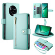 Flip case for Realme 14 Pro 5G, Wallet Zipper Pocket, mint