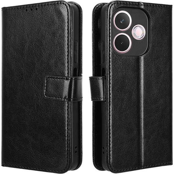 Flip case for Oppo A5 Pro 5G, Crazy Horse Wallet, black