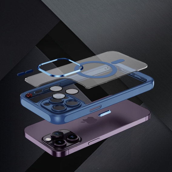 Case for iPhone 14 Pro, ERBORD Impact Guard, MagSafe, blue
