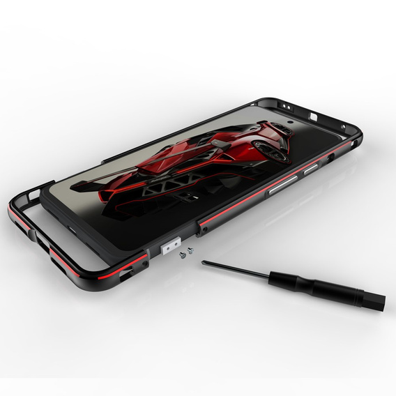 Case for Google Pixel 8 Pro, Armor Bumper, with lens cover, black / silver