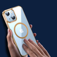 Case for iPhone 14 Plus, ERBORD Hybrid MagSafe Case, gold