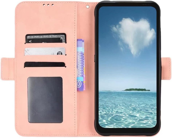 Flip case for Realme 12+ Plus 5G, Card Slot, pink
