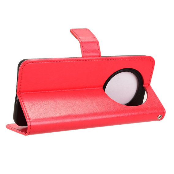 Flip case for Oppo Reno 12FS / 12F, Crazy Horse Wallet, red