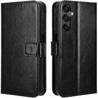 Flip case for Samsung Galaxy M55 5G, Crazy Horse Wallet, black