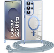 Case for Samsung Galaxy S25 Ultra, Electro MagSafe, blue + Lanyard