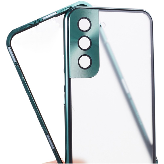 Case for Samsung Galaxy S21, Magnetic Dual Glass, green