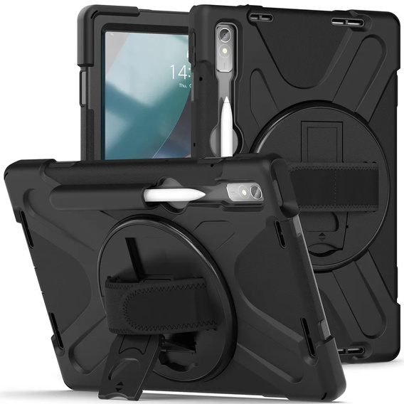 Armored Case for Lenovo Tab P11 Pro Gen 2 TB132FU TB132XU 11.2", protective 360 with stylus slot, black