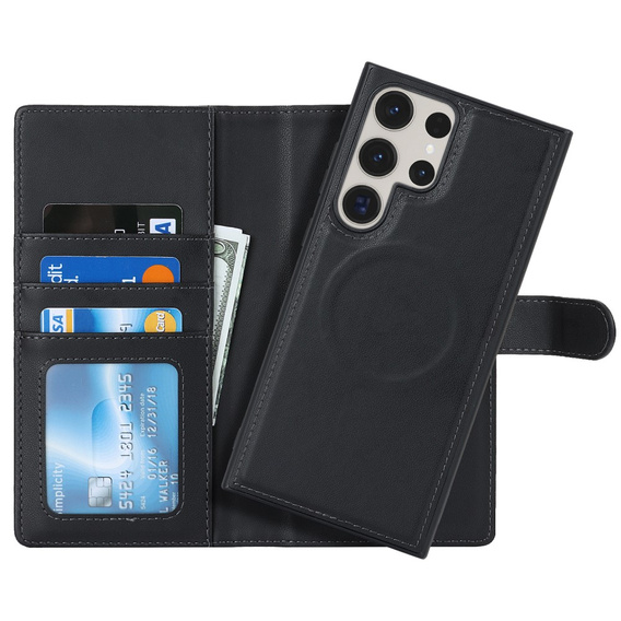 Flap case for Samsung Galaxy S23 Ultra, Wallet, for MagSafe, black