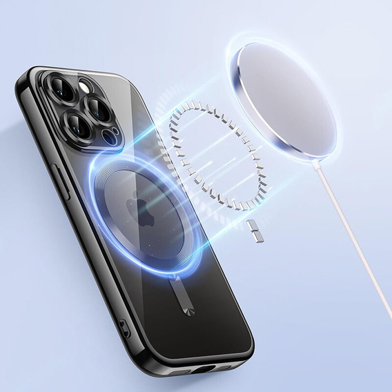 Case for iPhone 11 Pro Max, Electro MagSafe, black + Screen Glass