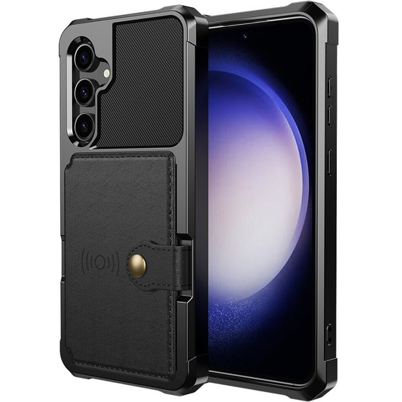 Case for Samsung Galaxy S23 FE, Card Holder Kickstand, black