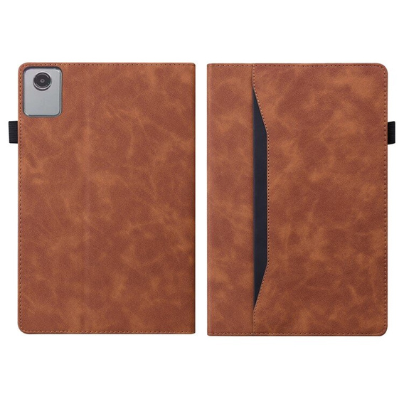Case for Lenovo Tab M11, Classic, with space for stylus, brown
