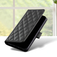 Flip case for Samsung Galaxy A16, Rhombus Crossbody Leather, black