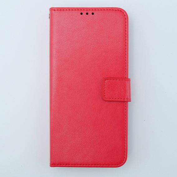 Flip case for Motorola Moto G54 5G, Crazy Horse Wallet, red